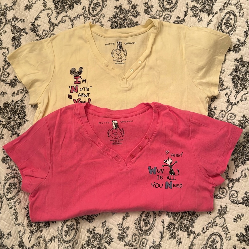 Lot of 2 MUTTS Organic Tees